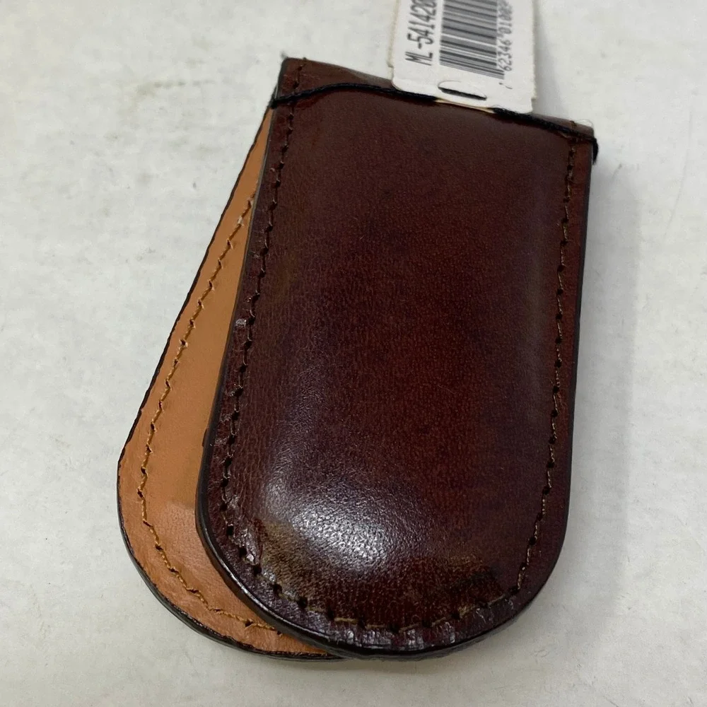 Fossil Golf Classic Brown Leather Magnetic Money Clip ML-5414200 NIB